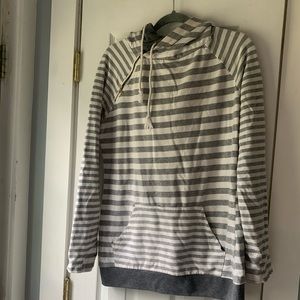 double hooded sweatshirt